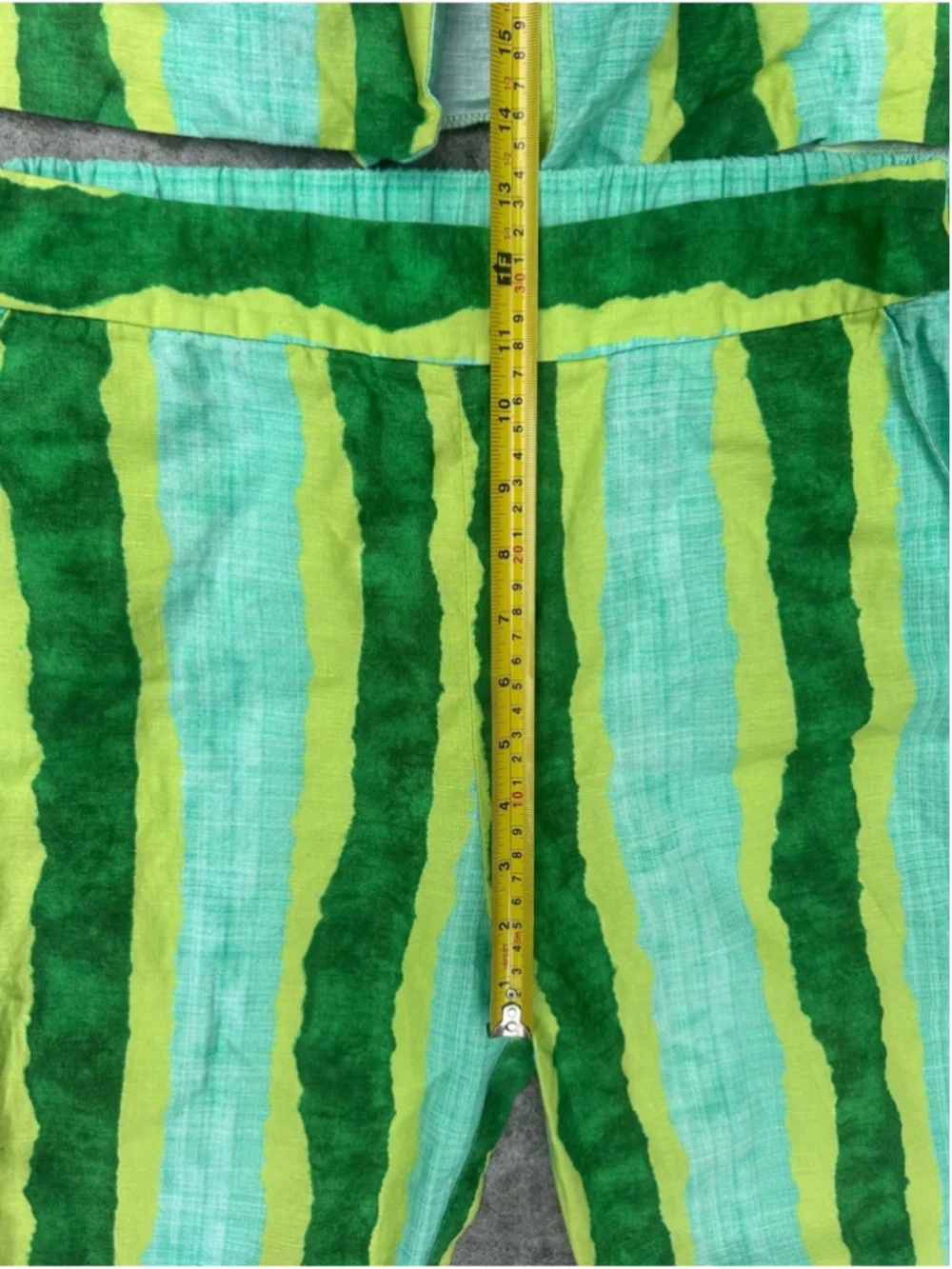 Zara Striped Linen Blend Two-Piece Set Top: Medium | Pants: Small